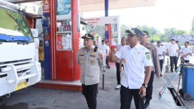 Stok BBM dan Elpiji di SPBU Rohil Aman, Pastikan oleh Kapolres dan Wabup